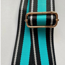 Load image into Gallery viewer, Bag Strap Turquoise Silver Stripe