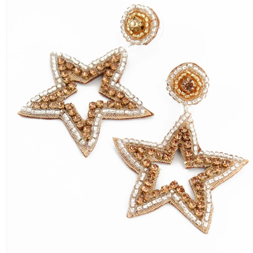 Beaded Star Drops