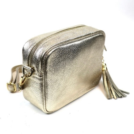 Metallic gold crossbody bag online