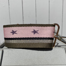Load image into Gallery viewer, Bag Strap Pink Khaki Silver Stars
