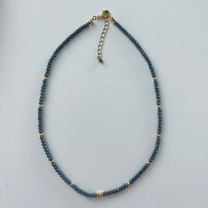 Beaded Necklace Grey