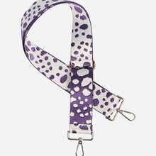 Load image into Gallery viewer, Bag Strap Purple Dalmatian
