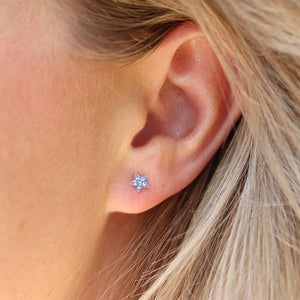 Tiny Crystal Star Earring